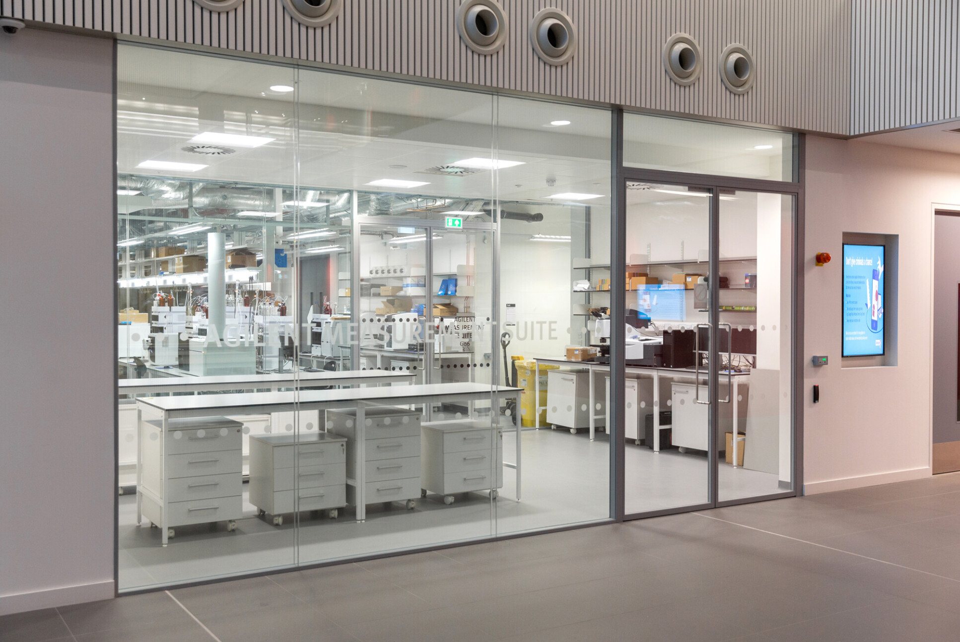 The Agilent Measurement Suite seen from the lobby of the Molecular Sciences Research Hub