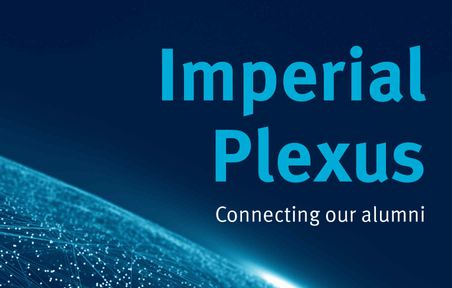 Imperial Plexus imagery with connecting our alumni caption